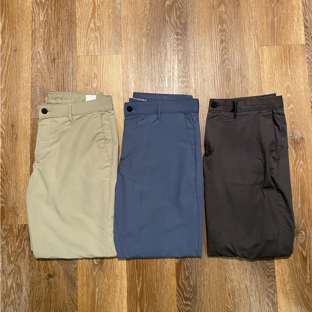 Banana Republic Slim Fit Stretch Chinos Bundle 34x30